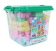 Set de constructie Play Toys Galeata cu blocuri pastel, 107 el. foto