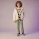Orchestra Pantaloni slim fit drepti din twill Green foto