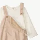 Orchestra Set 2 piese Ecru - bluza cu maneca lunga si salopeta lunga foto