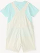 Orchestra Set 2 piese Baby Blue - tricou si salopeta scurta foto
