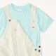 Orchestra Set 2 piese Baby Blue - tricou si salopeta scurta foto