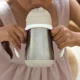 Cana cu pai din inox Beaba Clay, 250 ml foto