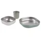 Set de masa din otel inoxidabil Beaba Sage Green, 4 piese foto