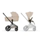 Carucior 2 in 1 Cybex Priam Matt Black Cozy Beige foto