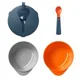 Набор мисок с крышкой и ложечкой Tommee Tippee, Серо-оранжевый (6+ мес.) foto