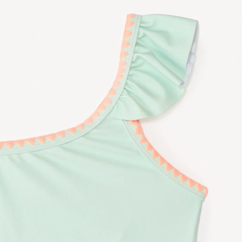 Orchestra Costum de baie din 2 piese Green Ruffles foto