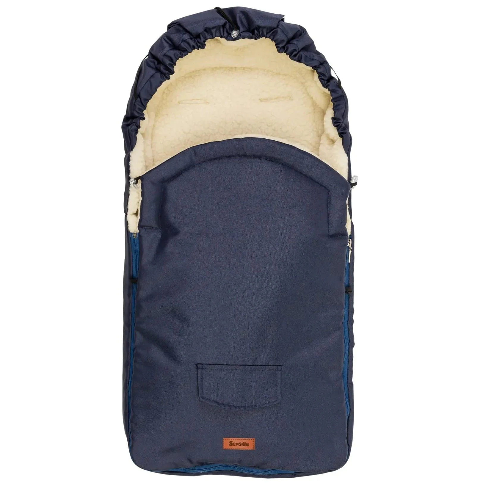 Husa carucior iarna Caretero Welna Navy, 95x40 cm foto