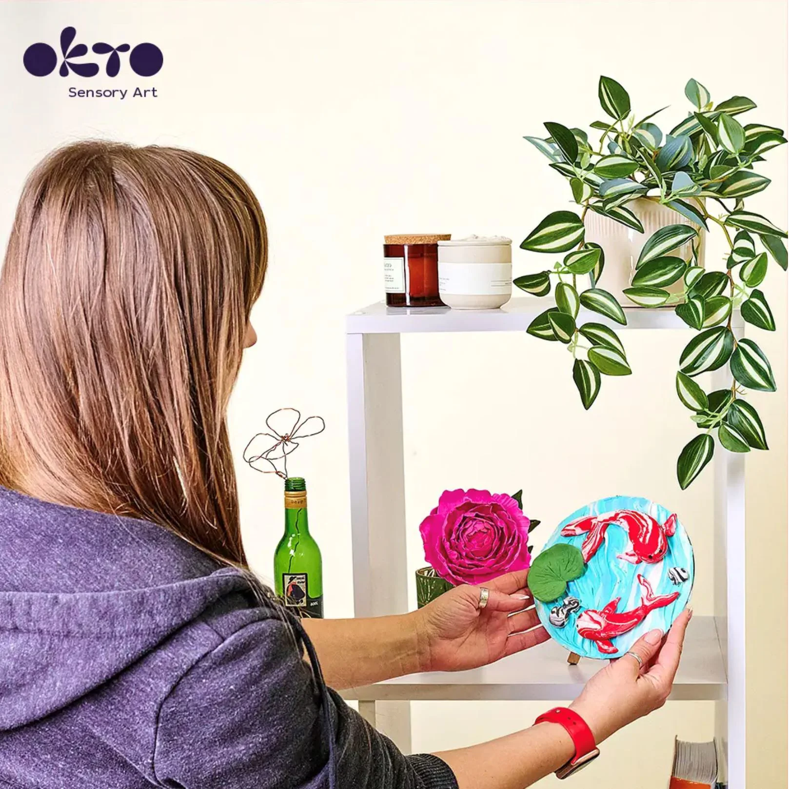 Воздушный пластилин Okto Colours Красный, 10 эл. foto