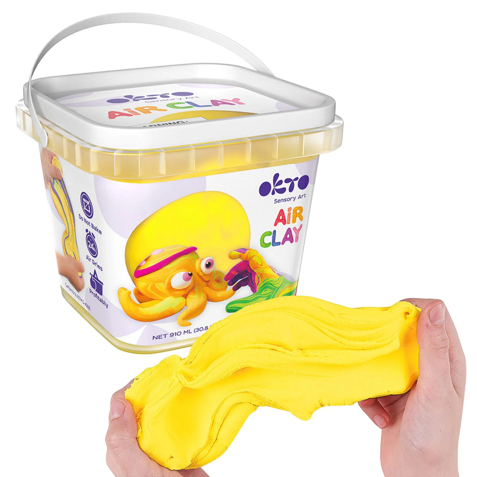 Воздушный пластилин Okto Air Clay Желтый foto