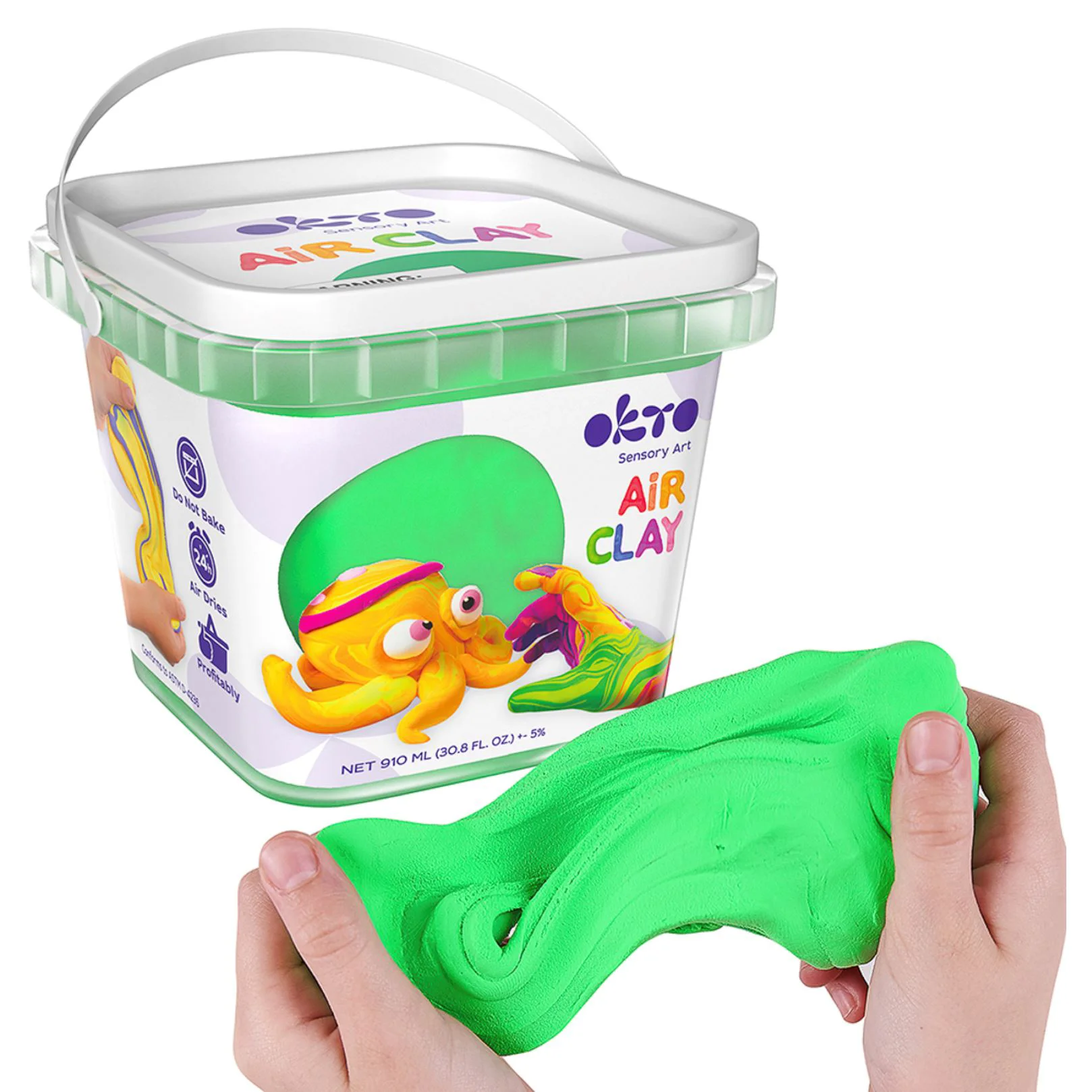 Воздушный пластилин Okto Air Clay Зеленый foto