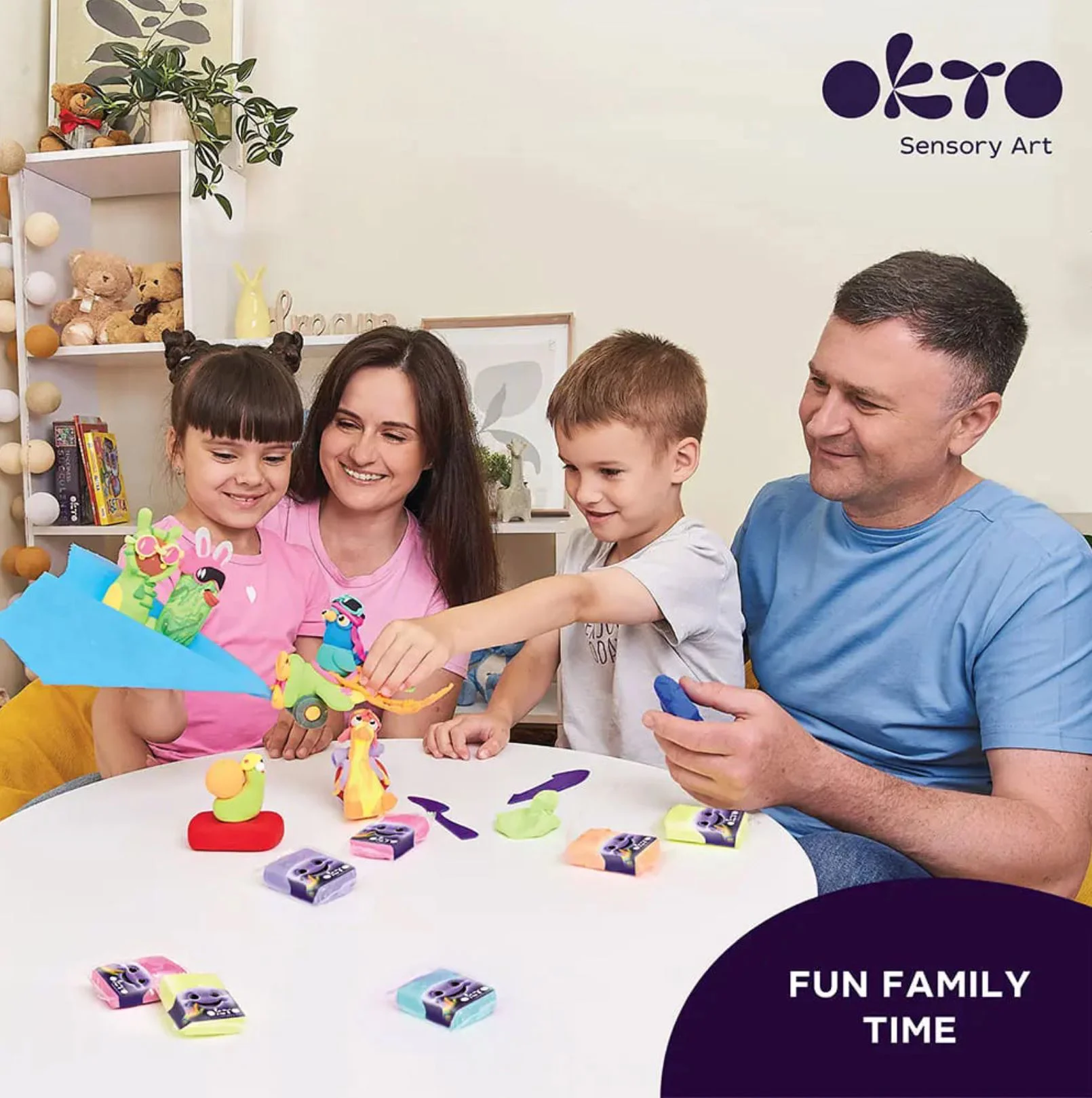 Творческий набор Okto Air Clay c воздушной глины, 24 эл. foto