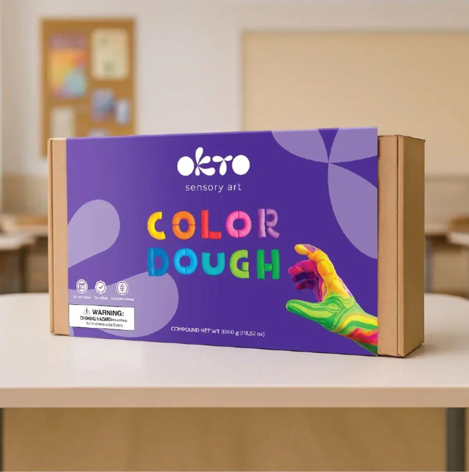 Набор для лепки Okto Air Dough, 8 цветов, 96 шт. foto