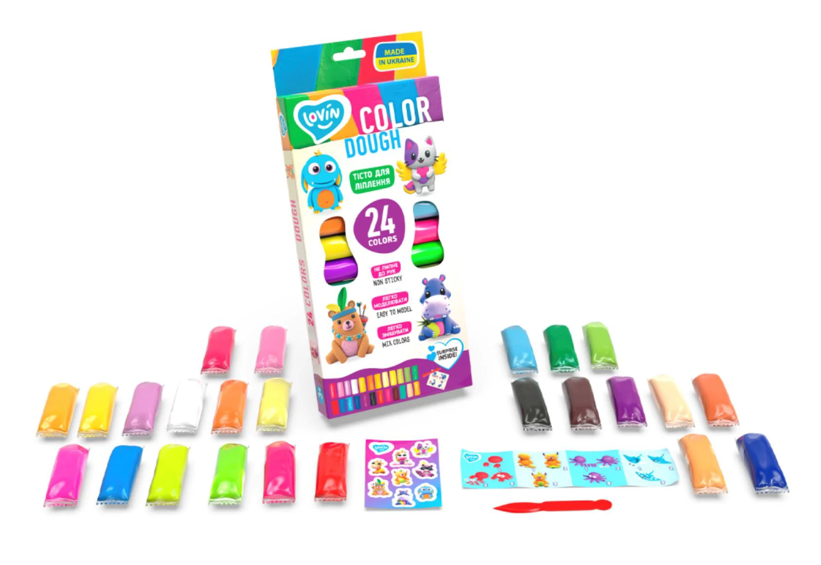 Набор воздушной глины Color Dough, 24 шт. foto