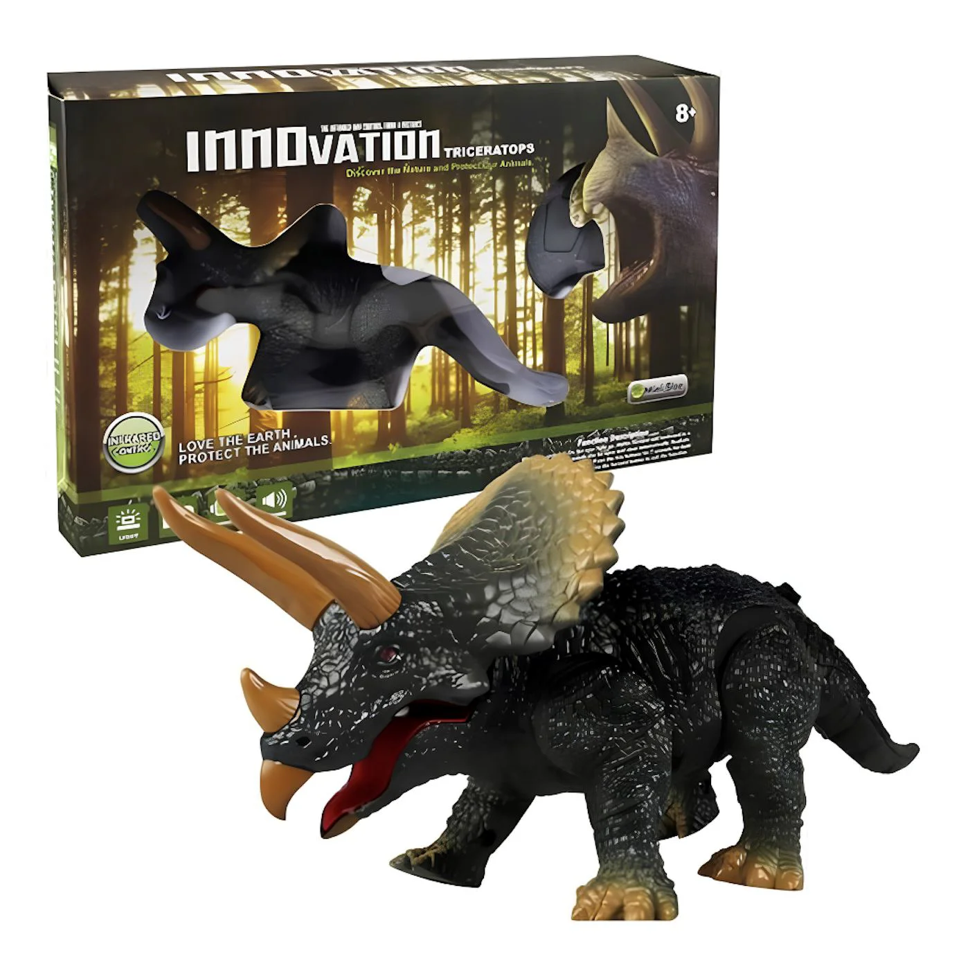 Jucarie cu telecomanda Triceratops, 23 cm foto