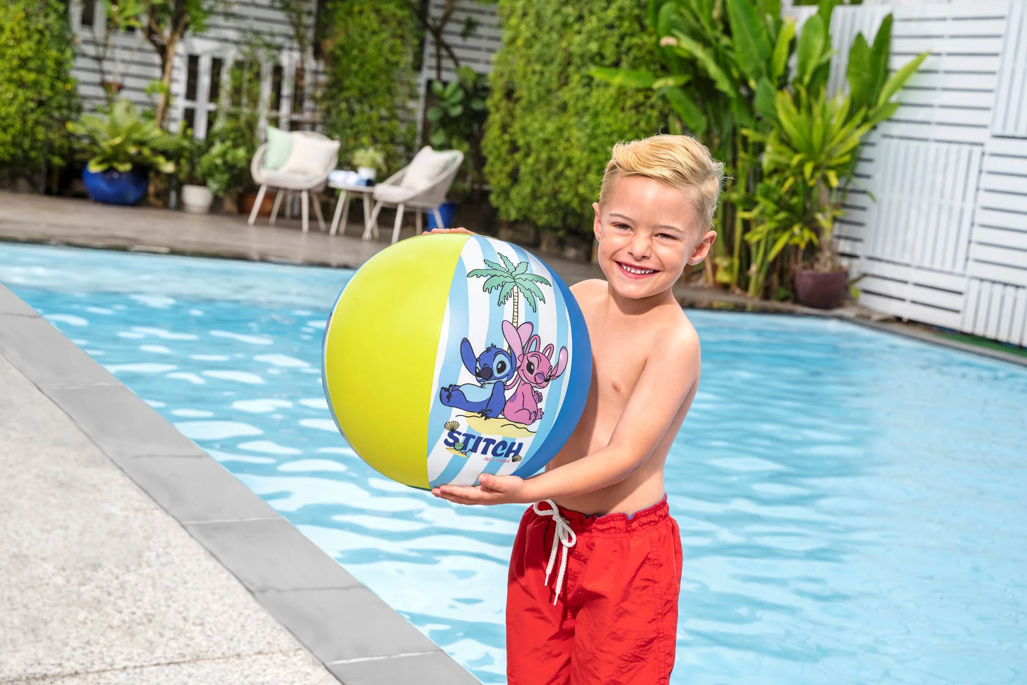 Minge gonflabila pentru plaja Bestway Lilo & Stitch, 34 cm foto