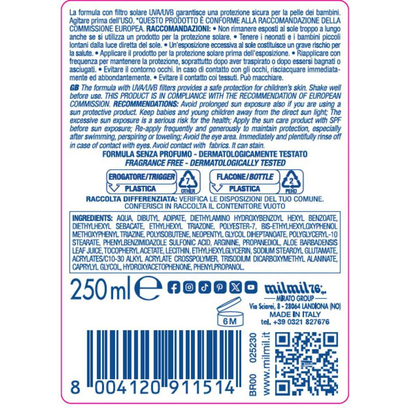 Lapte-spray pentru protectie solara pentru copii Delice Solaire Bambini SPF50+, 250 ml foto