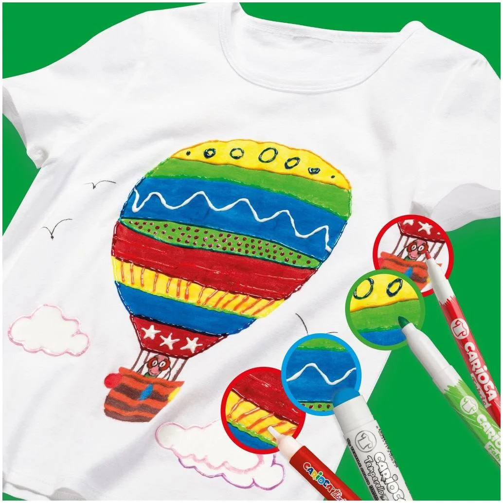 Набор фломастеров для ткани Carioca Fabric, 10 шт. foto