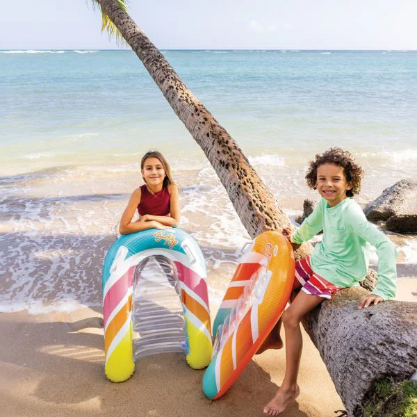 Pluta-saltea gonflabila cu manere Intex Surf's Up, 79х58 cm, pana la 40 kg, 2 culori foto