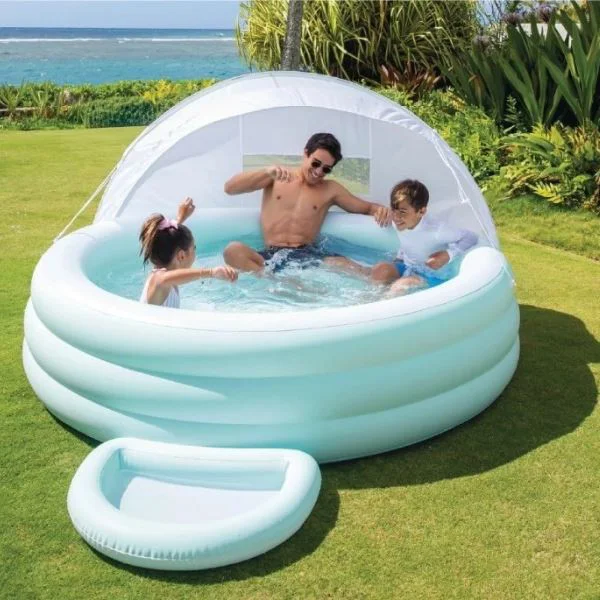 Piscina gonflabila cu acoperis Intex Canopy Lounge, 277x221x137 cm, 830 L foto