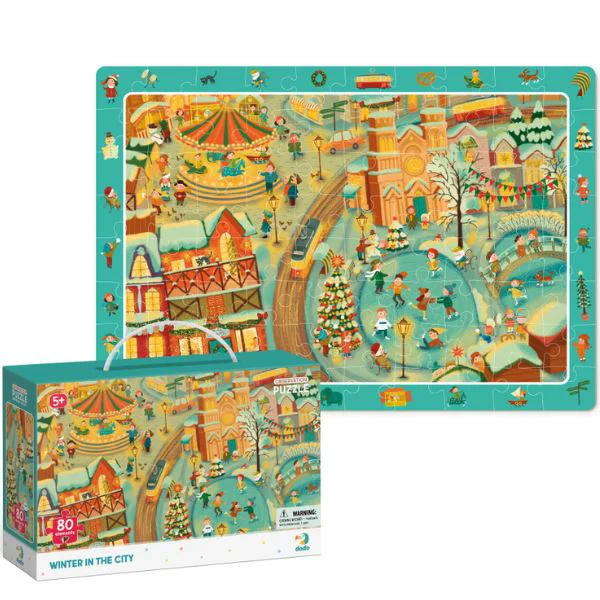Puzzle Dodo Iarna in oras, 80 el. foto