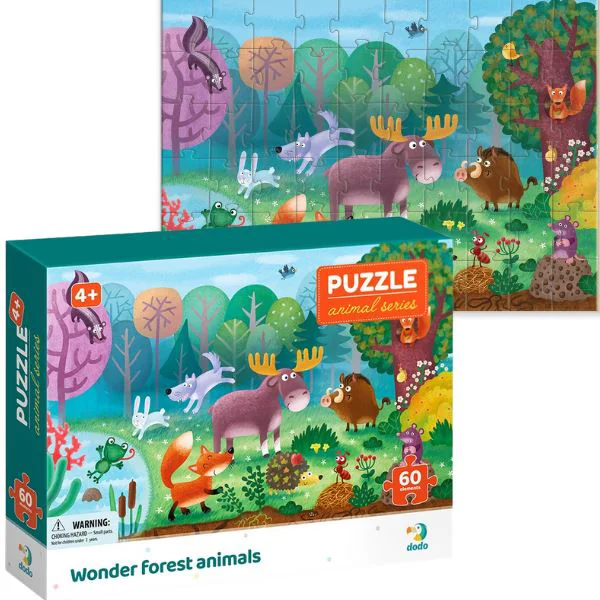 Puzzle Dodo Animalele in padure, 60 el. foto