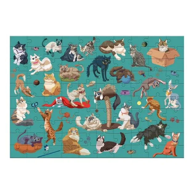 Puzzle Dodo Funny Cats, 100 el. foto