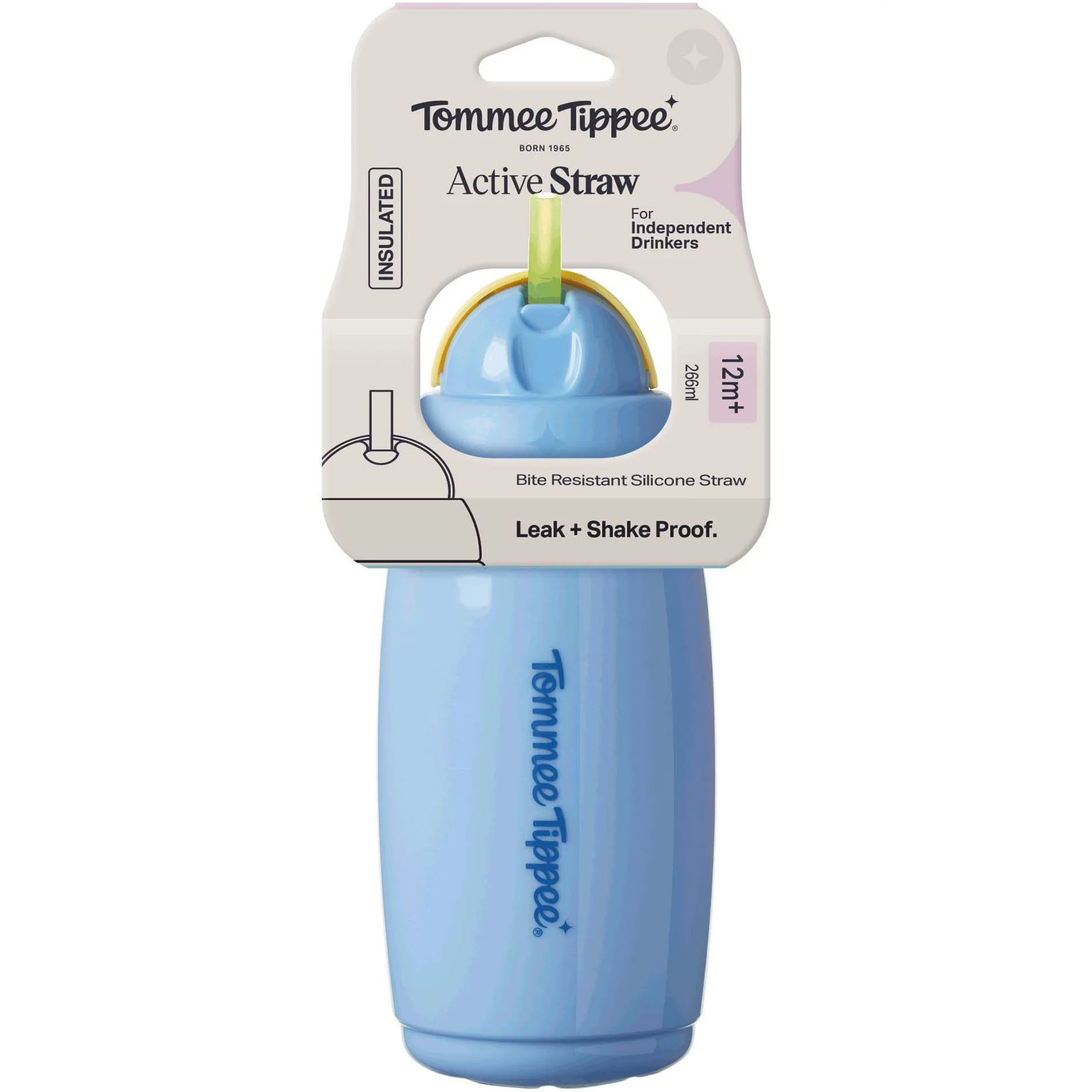 Cana izoterma cu pai Tommee Tippee Explora Blue (12+ luni), 266 ml foto