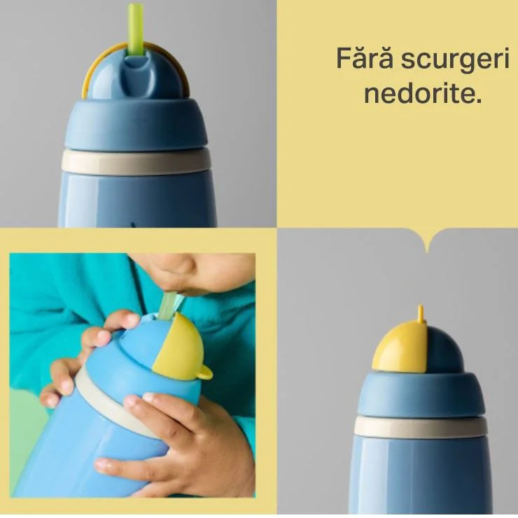 Cana izoterma cu pai Tommee Tippee Explora Blue (12+ luni), 266 ml foto