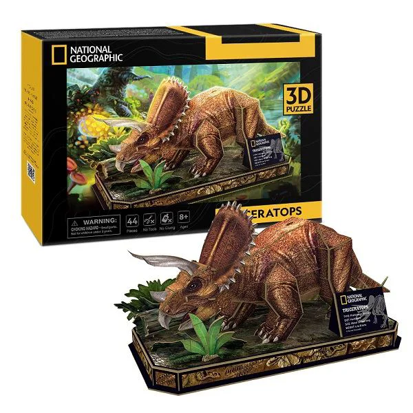 Puzzle 3D Triceratops National Geographic CubicFun foto