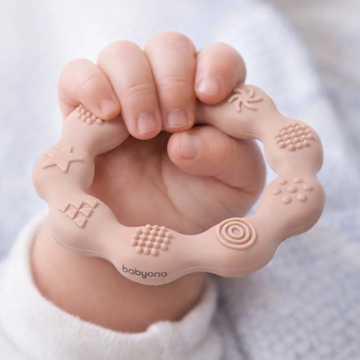 Силиконовый прорезыватель BabyOno Beige foto