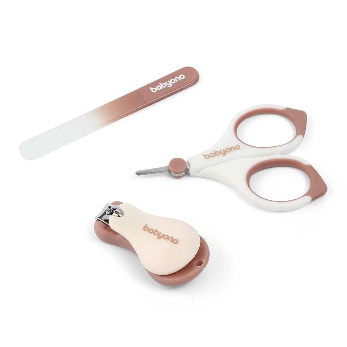 Set manichiura in husa BabyOno Brown, 3 piese foto