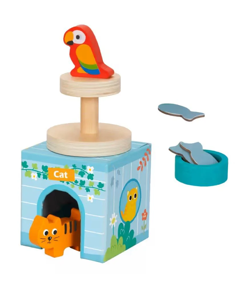 Set casute din lemn Tooky Toy pentru animale de companie foto