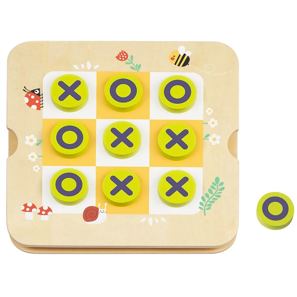 Joc 2 in 1 din lemn Tooky Toy Memorie si Tic Tac Toe foto