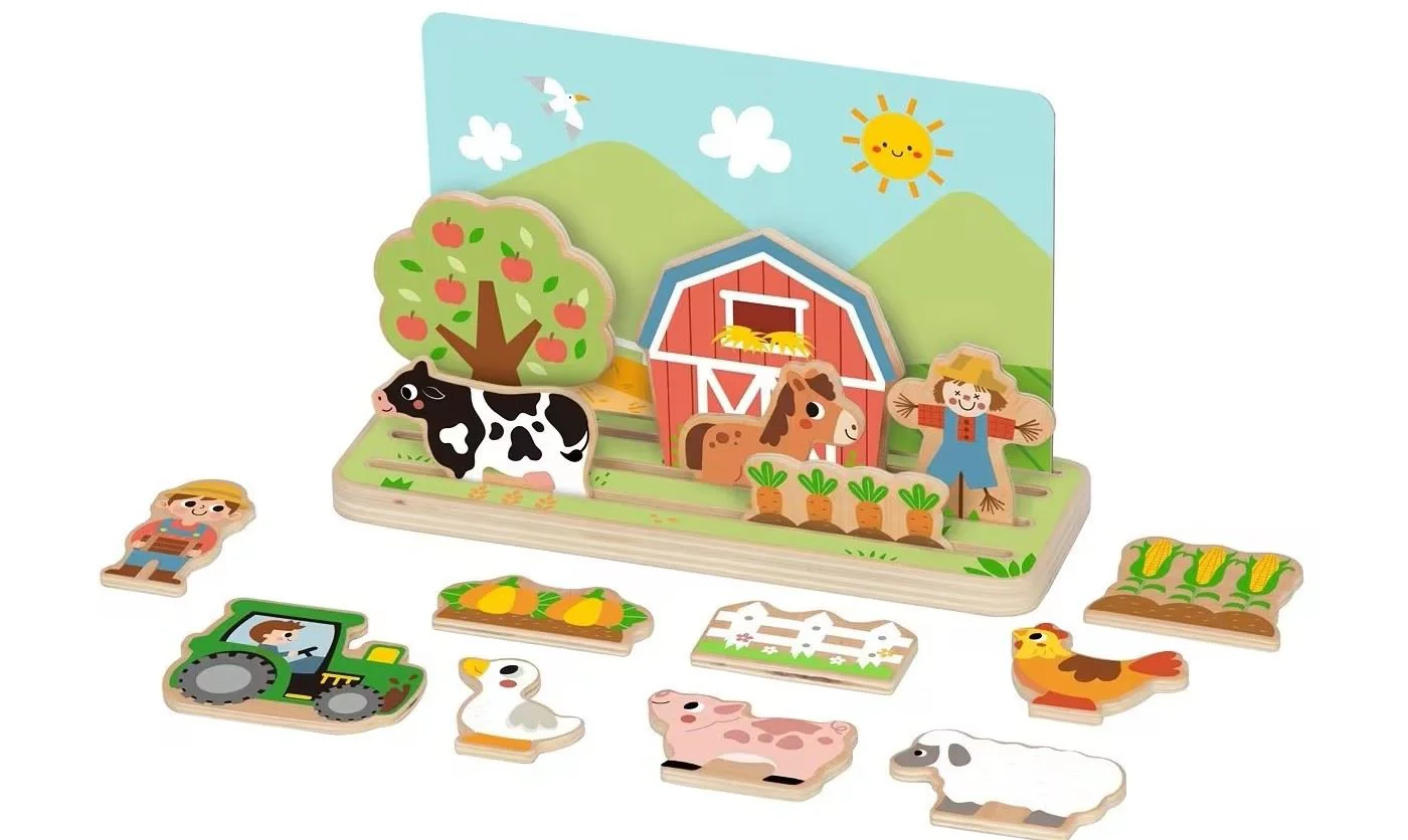 Joc educativ din lemn Tooky Toy Spatiu si distanta foto