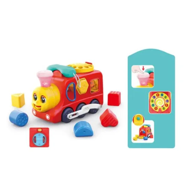 Locomotiva interactiva Hola Toys 3 in 1 pentru invatare timpurie foto