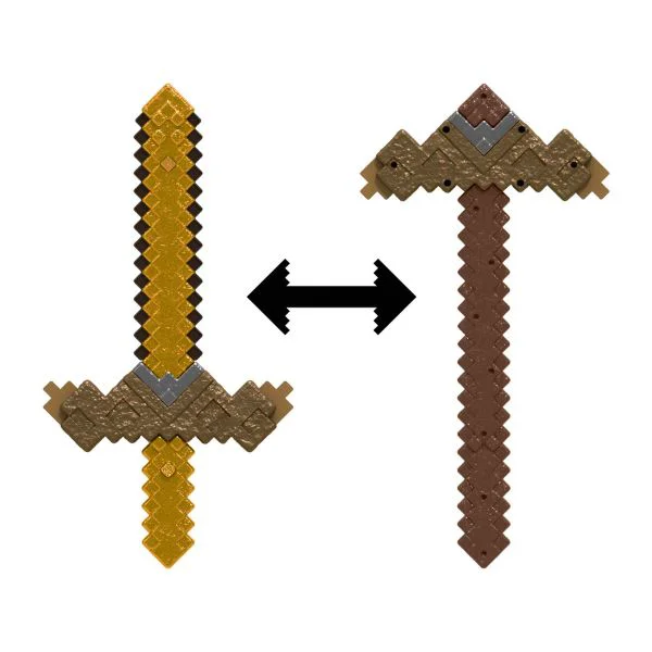 Пиксельный меч и кирка 2 в 1 Mattel Minecraft foto