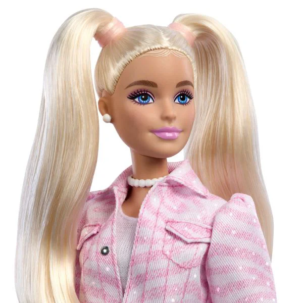 Papusa Barbie "Fashionista in costum denim roz" foto