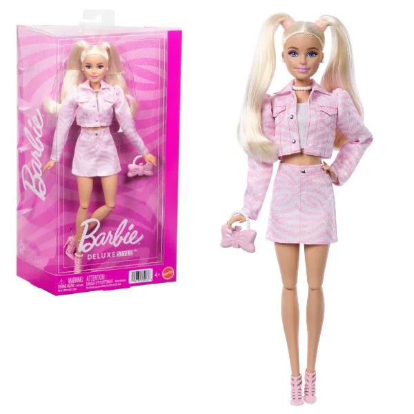 Papusa Barbie "Fashionista in costum denim roz" foto