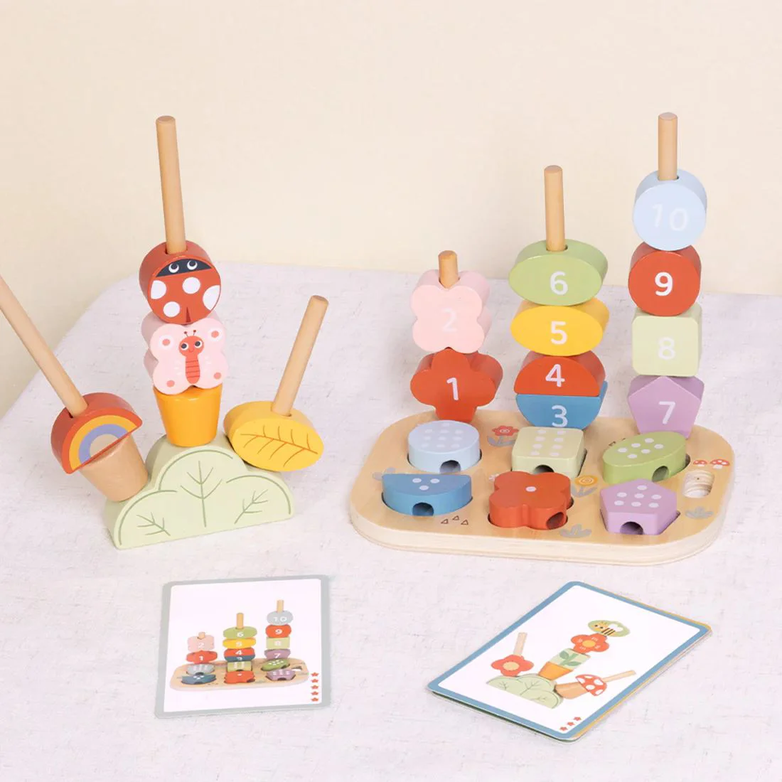 Деревянный развивающий набор Tooky Toy Montessori Волшебный сад foto