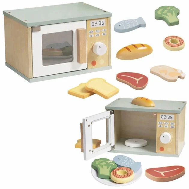 Деревянный игровой набор Tooky Toy Микроволновая печь foto
