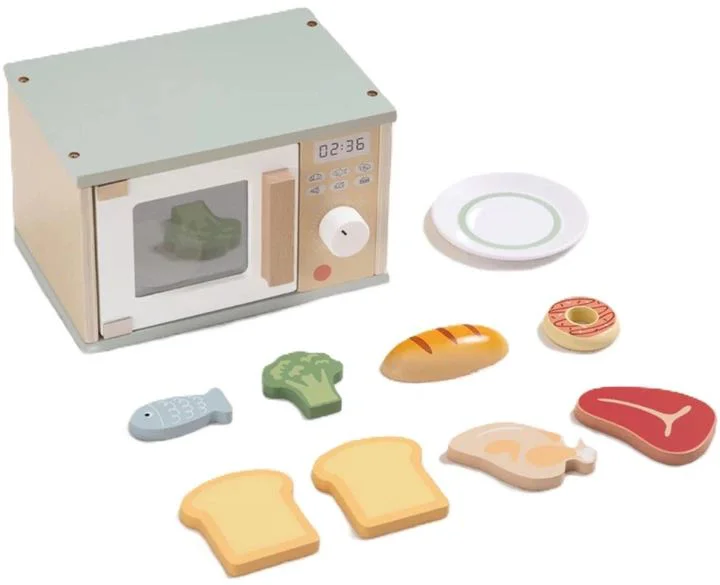 Деревянный игровой набор Tooky Toy Микроволновая печь foto