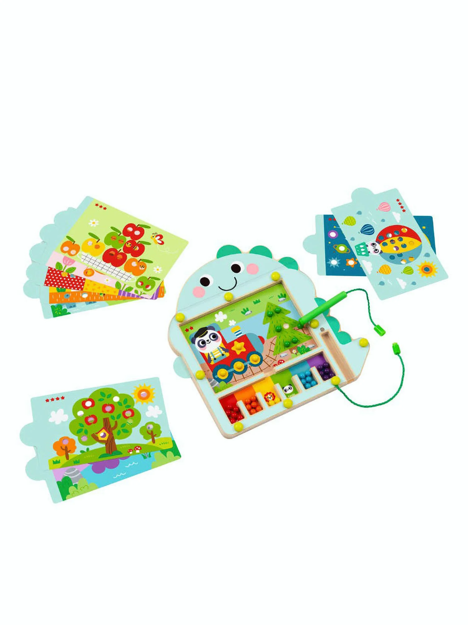 Joc educativ din lemn Tooky Toy Dino foto