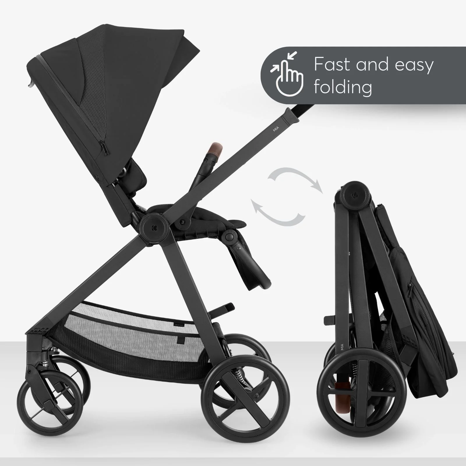 Carucior 3 in 1 KikkaBoo Mia Black 2026 foto
