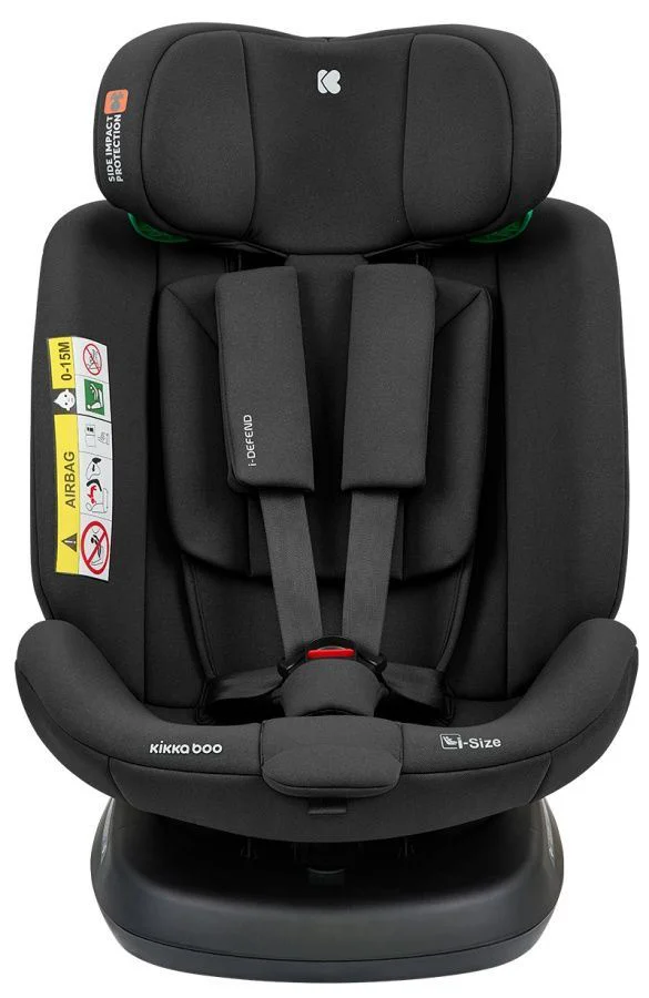 Автокресло KikkaBoo i-Defend i-Size Black, 40-150 см foto