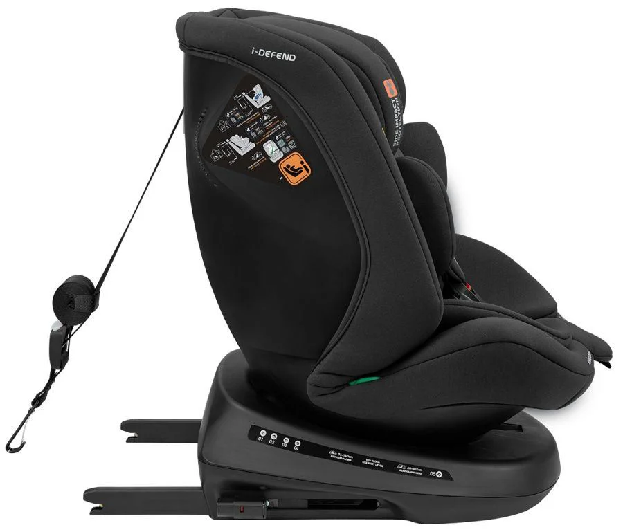 Автокресло KikkaBoo i-Defend i-Size Black, 40-150 см foto