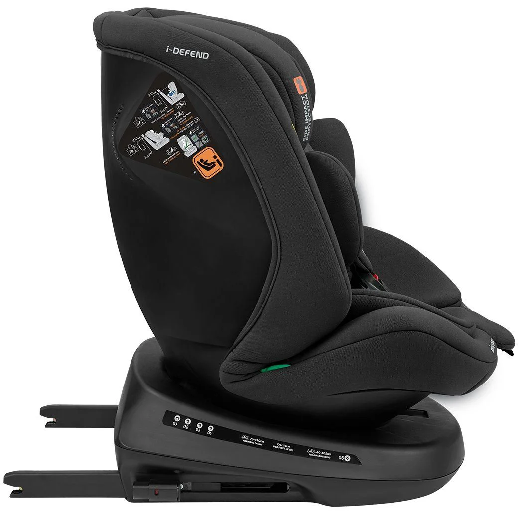 Автокресло KikkaBoo i-Defend i-Size Black, 40-150 см foto