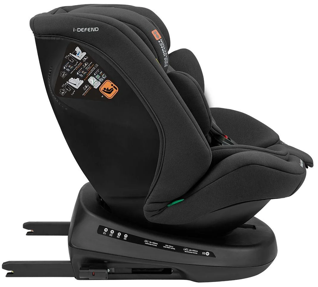 Автокресло KikkaBoo i-Defend i-Size Black, 40-150 см foto