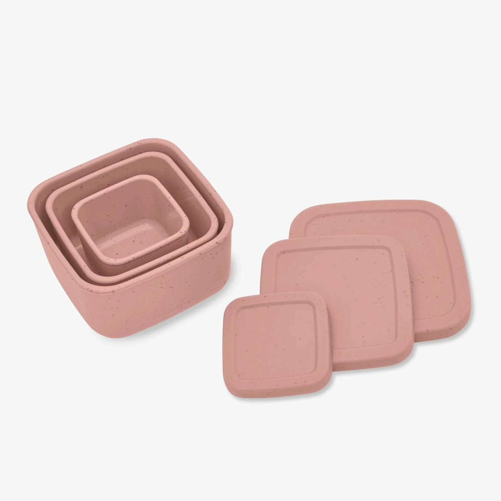Набор силиконовых контейнеров KikkaBoo Platinum Snack Box Blush, 3 шт. foto