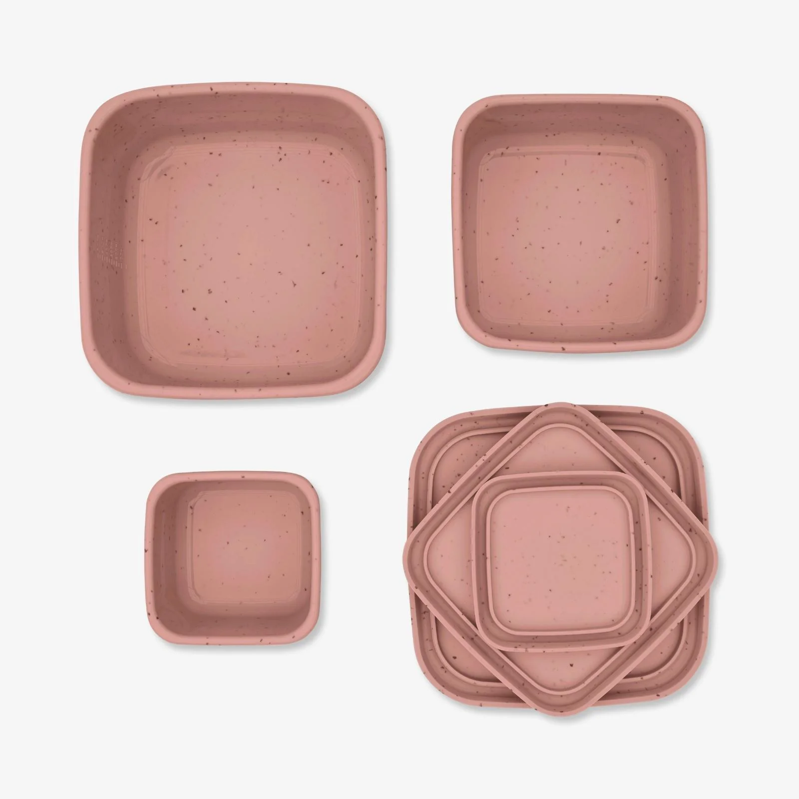 Набор силиконовых контейнеров KikkaBoo Platinum Snack Box Blush, 3 шт. foto