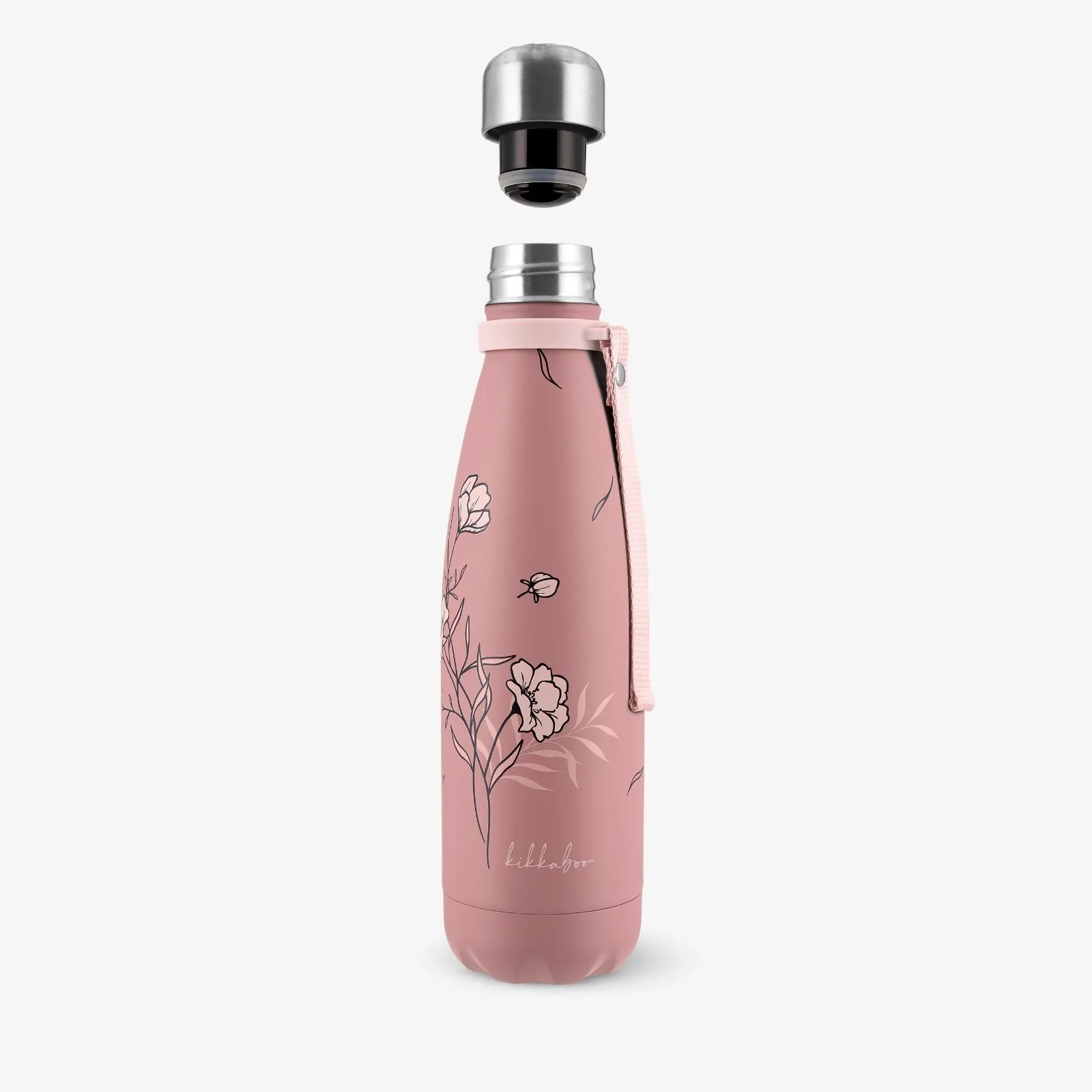 Termos din otel inoxidabil KikkaBoo Flora Blush, 500 ml foto